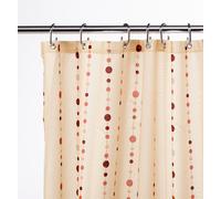 Croydex Waterproof Shower Curtain Dotty Pattern Machine Washable Fabric Curtain