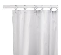 Croydex Waterproof Shower Curtain Plain White Machine Washable PEVA