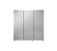 Croydex WC102522 Heacham Triple Door Tri-View White Steel Cabinet