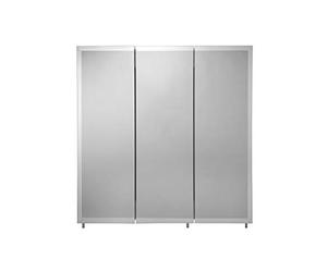 Croydex WC102522 Heacham Triple Door Tri-View White Steel Cabinet