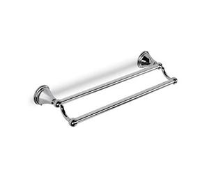 Croydex Westminster 51cm Double Towel Rail, Bathroom Accessories | Wall Mounted | Traditional Design | Durable Zinc Alloy Construction | Bathroom Storage Solution
