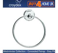 Croydex Westminster Chrome Wall Mounted Bathroom Accessories - Concealed Fixings