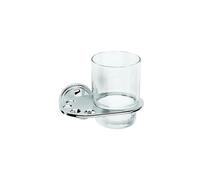 Croydex Westminster Chrome & Glass Toothbrush and Tumbler Holder