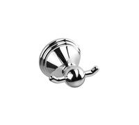 Croydex Westminster Wall Mounted Robe Hook with Zinc Alloy Construction, Chrome, Silver