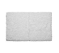 Croydex White Cotton Bathroom Mat with Slip-Resistant Backing,White Bath Mat,1 x 50 x 80 cm