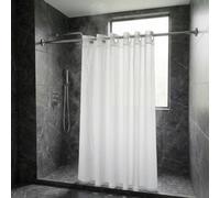 Croydex White Hookless Shower Curtain 180 X 180Cm