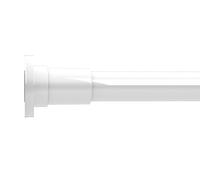 Croydex White Stick 'N' Lock Plus Adhesive or Screw Fix Cubicle Shower Rod, Aluminum, 70cm to 122cm / Up to 4ft