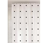 Croydex White With Black Square Dots Shower Curtain Black/White