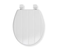 Croydex Windermere Sit Tight Toilet Seat - NO More Movement Grip Pad Hinges, Adjustable Hinges Fit All Standard Toilets, Wooden Toilet Seat Bottom Fix, Durable Sustainable, Bacteria Resistant Surface