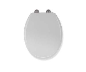 Croydex WL110922H SafeFlush Toilet Seat with Anti-Bacterial Treated Surface, Soft Close Hinges and Quick Release Feature