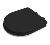 Croydex Flexi-Fix Wooden Toilet Seat Iseo D Shape - Black