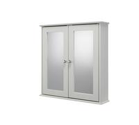 Croydex Wooden Cabinet Bathroom Storage 56 x 56cm- Ashby (Grey/White)