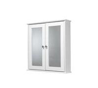 Croydex Wooden Cabinet Bathroom Storage 56 x 56cm- Ashby (Grey/White)