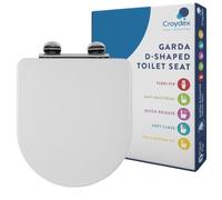 Croydex Garda Soft Close D Shaped Toilet Seat - White