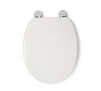Croydex Kielder White Wooden Toilet Seat With Flexi-Fix™ Hinges