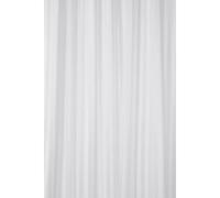 Croydex Woven Stripe Bathroom Shower Curtain - White