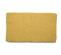 Croydex Chenille Bath Mat Yellow Super Soft Cushioned Slip-Resistant Backing