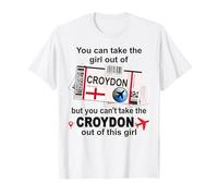 Croydon Girl - Croydon Boarding Pass - Croydon T-Shirt