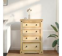croydon wooden chest of 4 drawers medium in brown