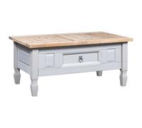 croydon wooden coffee table with 1 drawer in grey and brown