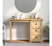 croydon wooden dressing table with 3 drawer in brown