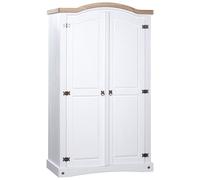 croydon wooden wardrobe with 2 doors in white and brown