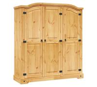 croydon wooden wardrobe with 3 doors in brown