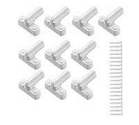 Crozgan 10Pcs Sash Jammers Window Locks with Screws Sash Blocker Jammer Security Locks Anti-Theft for UPVC/PVC Doors Windows