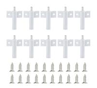 Crozgan 10Pcs Soft Close Damper Buffers with 20Pcs Stainless Steel Screws,Cabinet Soft Close Door Quiet Damper Buffer for Kitchen,Cabinets,Wardrobe