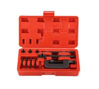 Crozgan 13 Pcs Motorcycle Chain Breaker Link Riveting Tool Set | Heavy duty cutting rivet tool kit; professional chain links pin press maintenance set for 35 to 630 chains