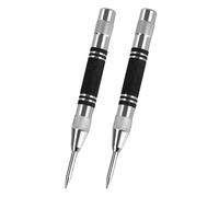 Crozgan 2Pcs Automatic Center Punch,Heavy Duty Spring Loaded,5 in Spring Loaded Center Punch Adjustable Tension for Metal,DIY,Perforation Work
