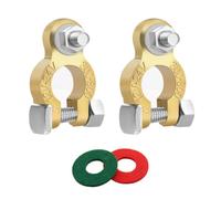 Crozgan 2Pcs Battery Terminal Connectors,12V M8 Bolt Leisure Battery Terminals Connectors Clamps Positive Negative,Quick Release Pure Copper Connector for Motorcycles,Cars,RV,Marine