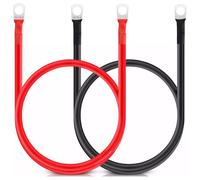 Crozgan 2Pcs Car Battery Cables 50cm 16mm² 5AWG 12v Battery Cable with M8 Ring Terminals Copper Wire Battery Inverter Cable Heavy Duty for Truck Motorcycle Solar RV Marine Cable Car