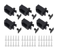 Crozgan 6Pcs Touch Release Catch Latch Cupboard,Cabinet Release Switch,Black Premium ABS Push to Open Catch Lock for Cupboard,Drawer and Wardrobe