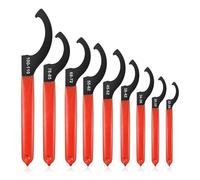 Crozgan 9pcs Coil Over Wrench Shock Spanner Adjustable C Shape Wrenches Tool Coilover Wrench, Hook Wrenches Tools Set for Automotive Engine Cables