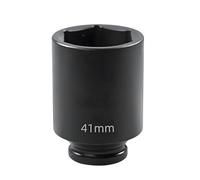 Crozgan Impact Socket 41mm,1/2 Inch Impact 6-Point Deep Socket Set CR-MO Steel 78mm Length for Automobile Dismantling and Repairing, Home Appliance Repairing.