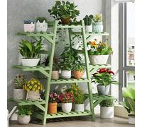 CRPPSYYR Bamboo Plant Stands for Multiple Plants Plant Stand Indoor Outdoor 3 Tier 9 Potted Flower Holder Display Rack for Living Room, Patio, Balcony, Plant Gardening Gift,Green
