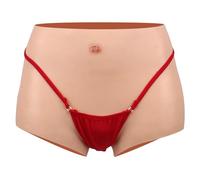 CRRCLSY Silicone Panty Lightweight Hip Buttock Shapewear Vagina Panty for Crossdressers Drag Queen (Beige, Small)
