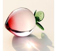 Crrezhai Glass Fruit Crystal Paperweight Ornaments Handmade Collectible Figurines Decor Office Table Decoration Room Sculpture Home Ornament Peach