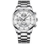 CRRJU Watch for Men Chronograph Business Men's Wrist Watches Auto Date Fashion Luxury Stainless Steel Analog Quartz Wristwatches