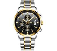 CRRJU Watch for Men Chronograph Business Men's Wrist Watches Auto Date Fashion Luxury Stainless Steel Analog Quartz Wristwatches
