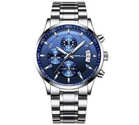 CRRJU Watch for Men Chronograph Business Men's Wrist Watches Auto Date Fashion Luxury Stainless Steel Analog Quartz Wristwatches