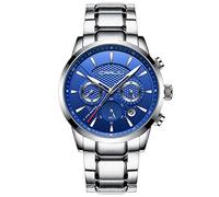 CRRJU Watches,Mens Stylish Business Quartz Watch with Stainless Steel Band,Army Analog Unique Waterproof Calendar Watches for Men