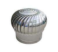 CRRONG Fireplace Chimney Caps Rotating Chimney Cowl 304 Stainless Steel Ventilator Turbine Weatherproof No Assembly Required for Chimney Fireplace Storage Toilet Roof Vents (250mm/9.8in)