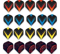 Crrynuo 20 Pcs Dart Premium Extra Strong Dart Flights in Standard Shape Thick Standard Dart Flights,5 sets Per Pack (20 Dart Flights in total)