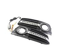 CRRYUQWWM 2Pcs Flowing LED Fog Light Cover For A4 B8 2009 2010 2011 Grille 8KD 807 681