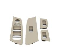 CRRYUQWWM for 5 Series G30 G31 F90 525i 530i 540i Door Window Lift Switch Button Panel Trim Cover Replace LHD Car Interior Front Rear (Oyster 4pcs Set)