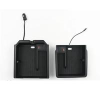 CRRYUQWWM For Tesla For Model 3 For Highland 2024 For Model Y For Launch For Juniper 2025 Console Armrest Storage Organizer Interior Box(ABS front rear)