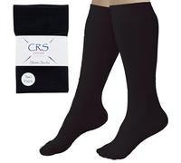 CRS Cross Figure Skating Socks. 2 Pair Knee High Tights. Premium Footed Ice Skate Dance Socks in a Variety of Colors.