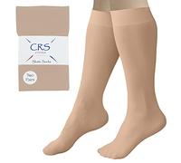 CRS Cross Figure Skating Socks, Knee High Tights for Ice Skates, Footed Skate Socks, Dance Tights - - One size